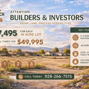 .16 acres - Kingman, AZ "Arcadia Addition" - public utilities - zoned for multi-family!!!!!! #32005028A