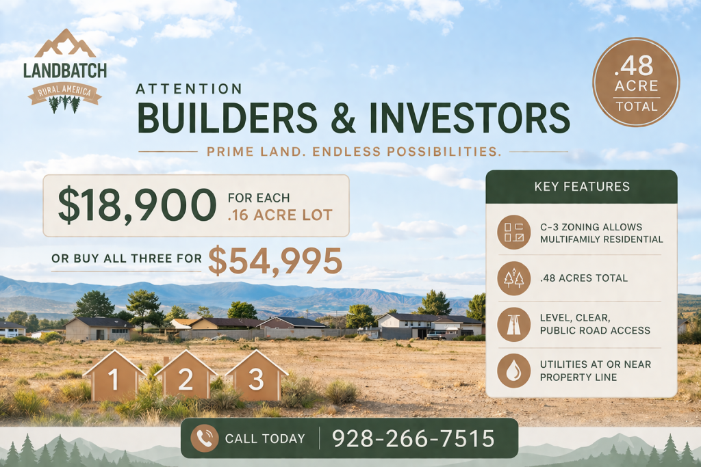 .16 acres - Kingman, AZ "Arcadia Addition" - public utilities - zoned for multi-family!!!!!! #32005028A