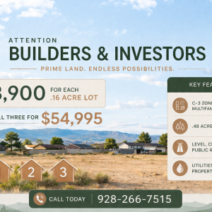 .16 acres - Kingman, AZ "Arcadia Addition" - public utilities - zoned for multi-family!!!!!! #32005028A