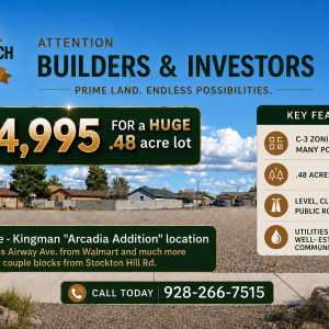 .48 acres - Kingman, AZ "Arcadia Addition", zoned C-3!!! #32005027A, 32005028A, 32005029A