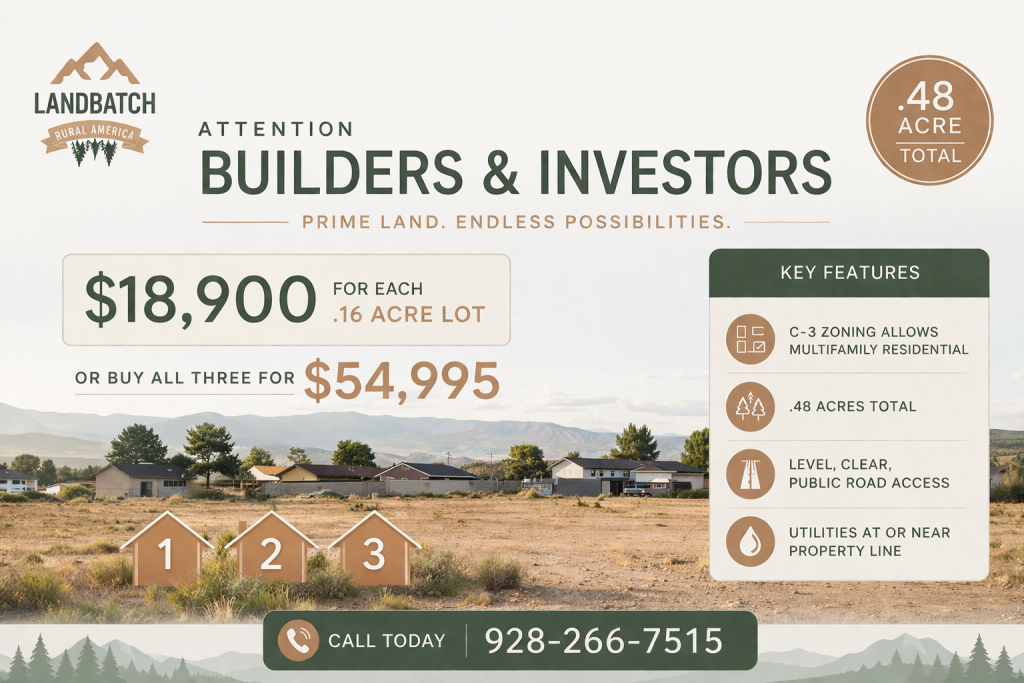 .16 acres - Kingman, AZ "Arcadia Addition" - public utilities - zoned for multi-family!!! #32005027A